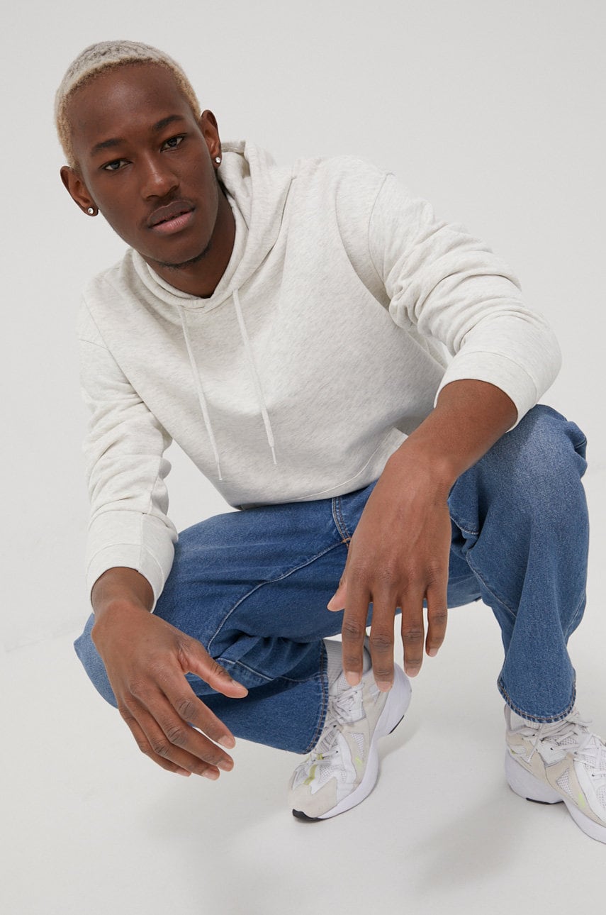 Jack & jones bluza barbati, culoarea bej, melanj