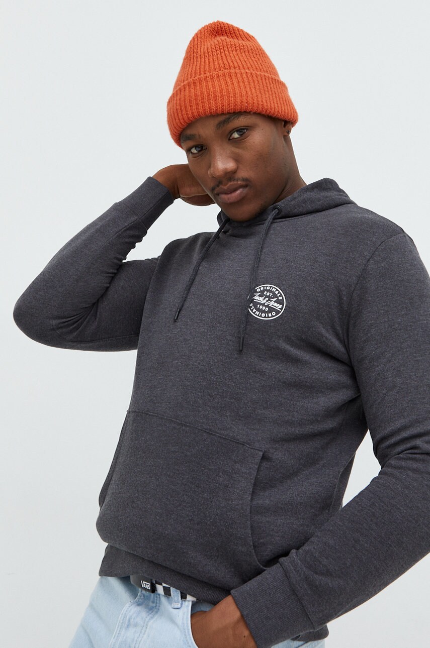 

Суичър Jack & Jones в сиво с изчистен дизайн, Сив