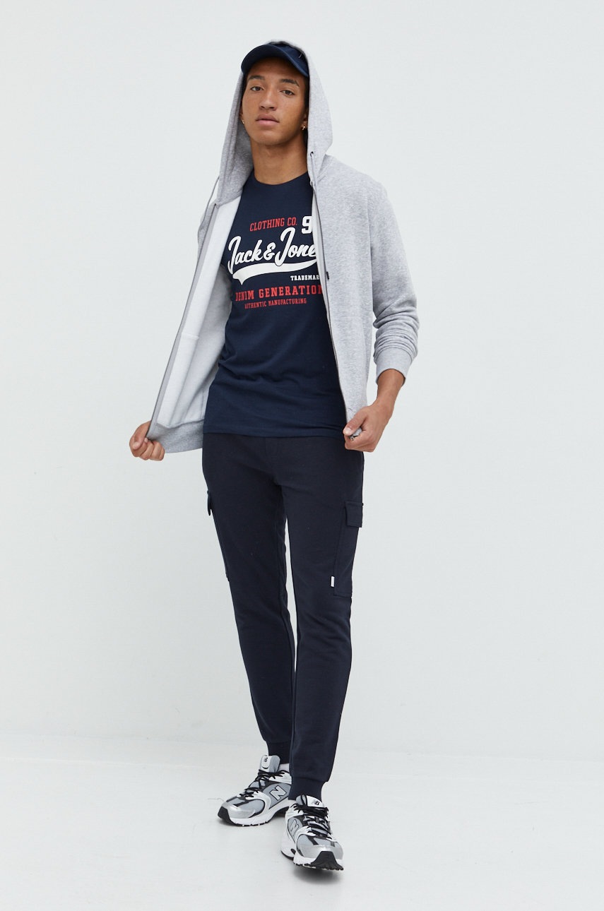 

Кофта Jack & Jones мужская цвет серый однотонная