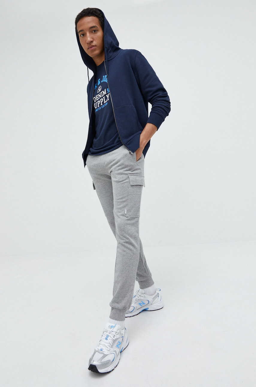 

Кофта Jack & Jones мужская цвет синий однотонная