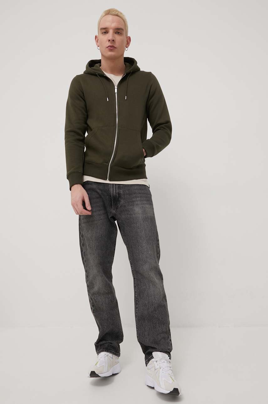 

Кофта Jack & Jones чоловіча колір зелений однотонна