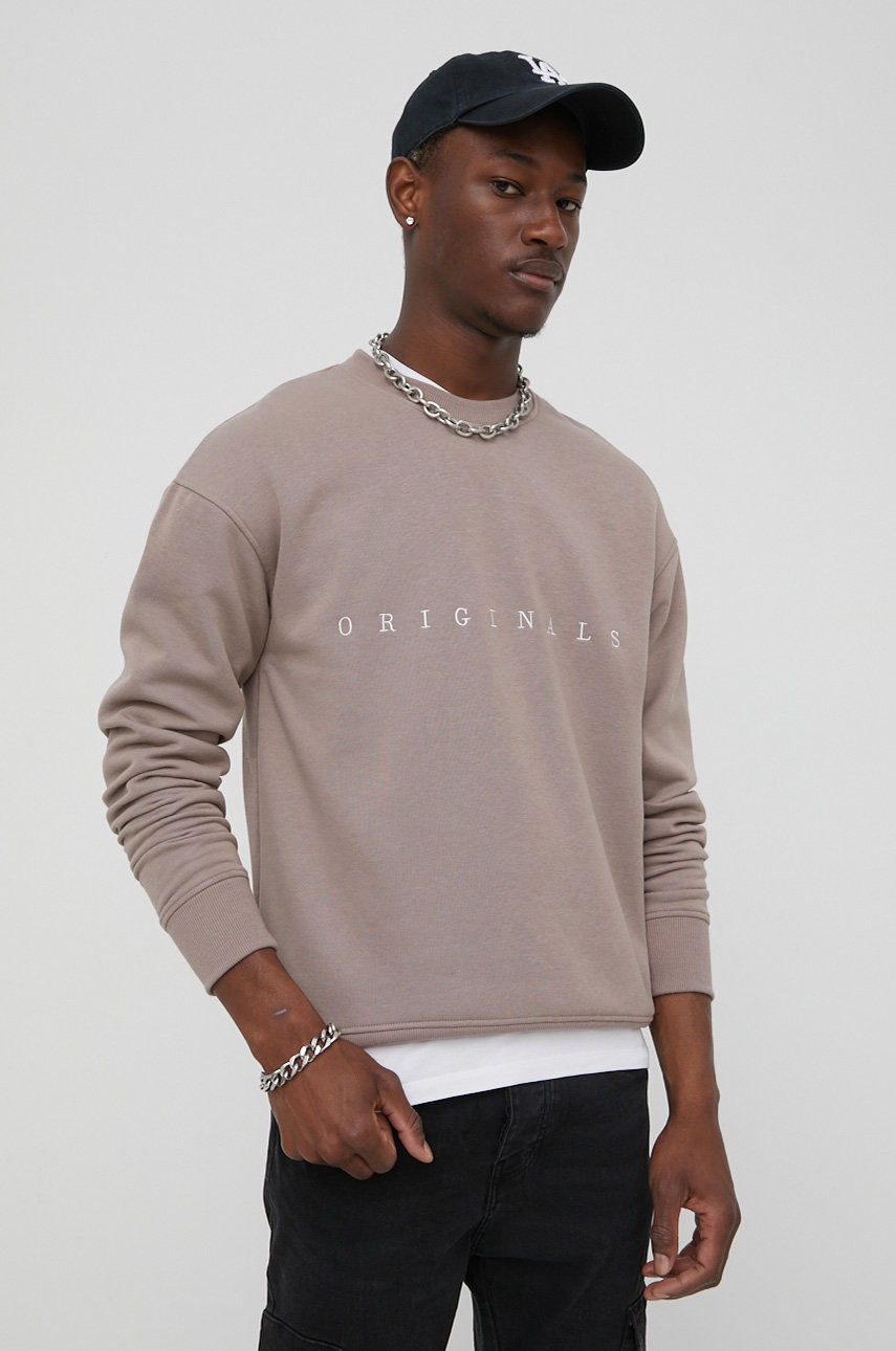 

Кофта Jack & Jones чоловіча колір бежевий з аплікацією