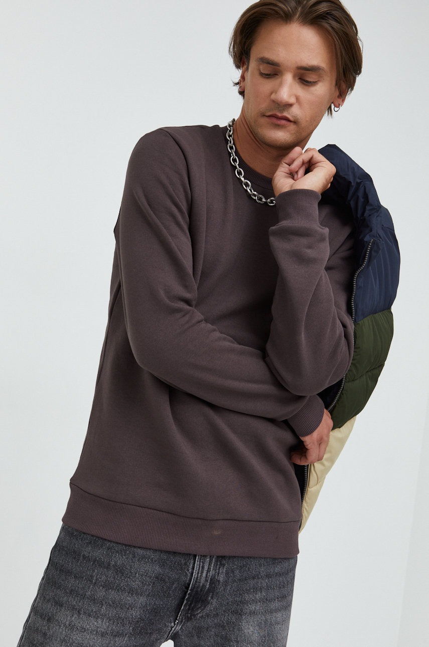

Кофта Only & Sons чоловіча колір коричневий однотонна