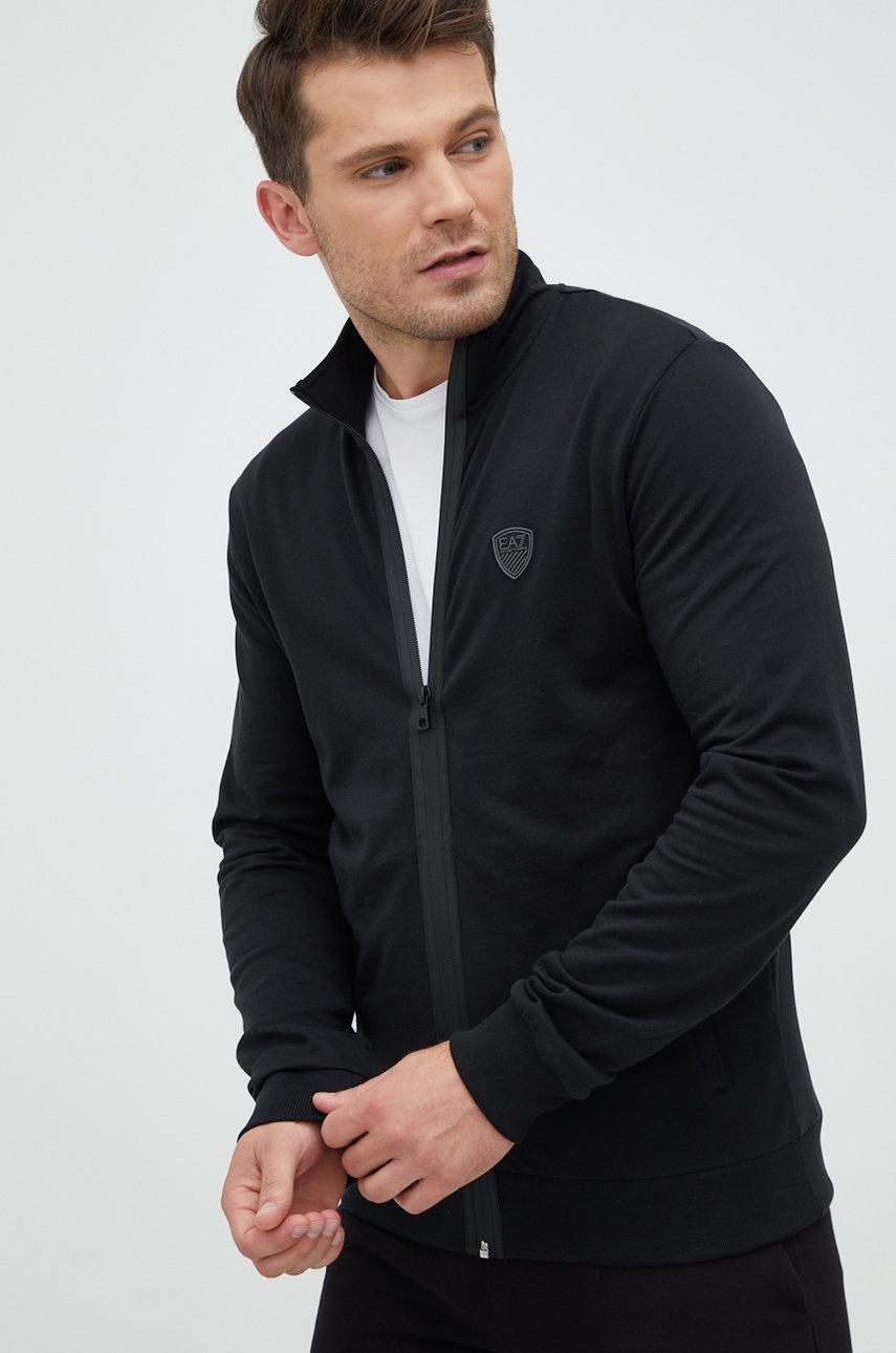 

Суичър EA7 Emporio Armani в черно с изчистен дизайн, Черен