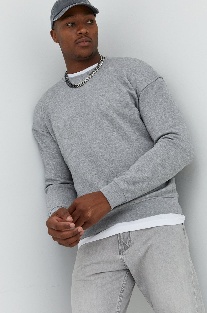 Jack & jones bluza jorbrink barbati, culoarea gri, melanj