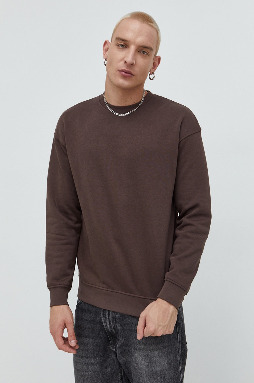 

Суичър Jack & Jones Jorbrink в кафяво с изчистен дизайн, Кафяв