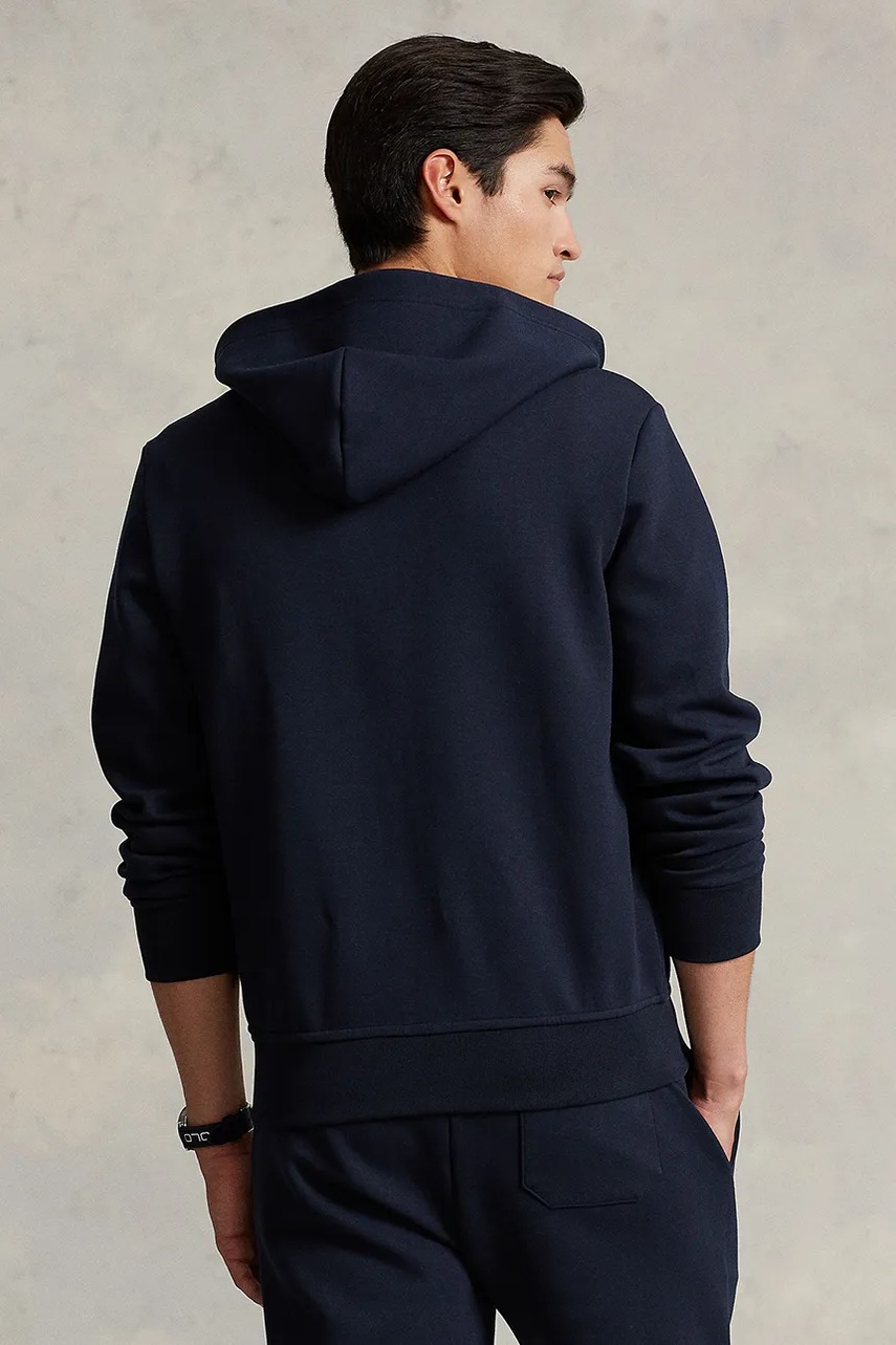 Кофта Polo Ralph Lauren цвет чёрный с капюшоном однотонная