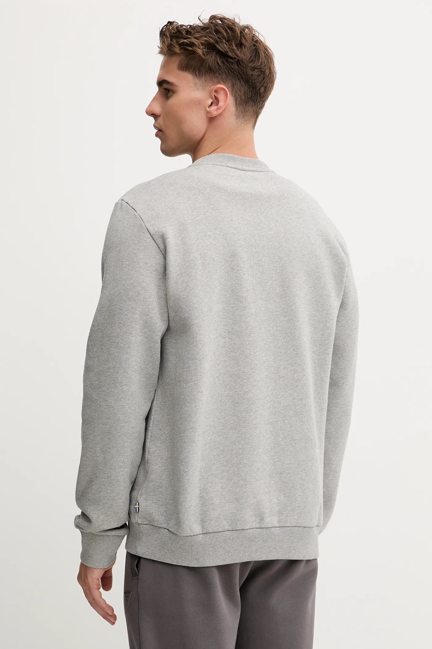 Βαμβακερή μπλούζα Fjallraven Logo Sweater χρώμα: γκρι, F84142 φωτογραφία