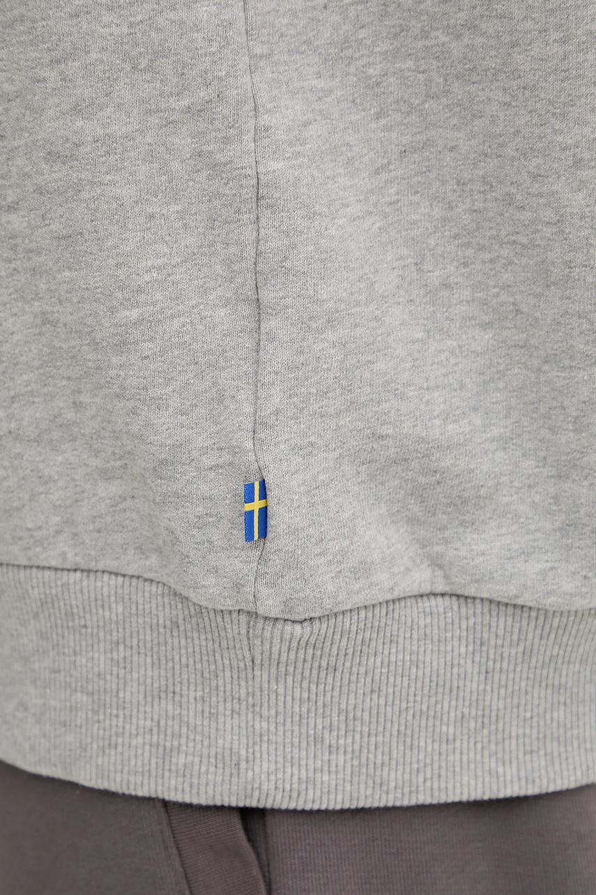 Βαμβακερή μπλούζα Fjallraven Logo Sweater χρώμα: γκρι, F84142 φωτογραφία