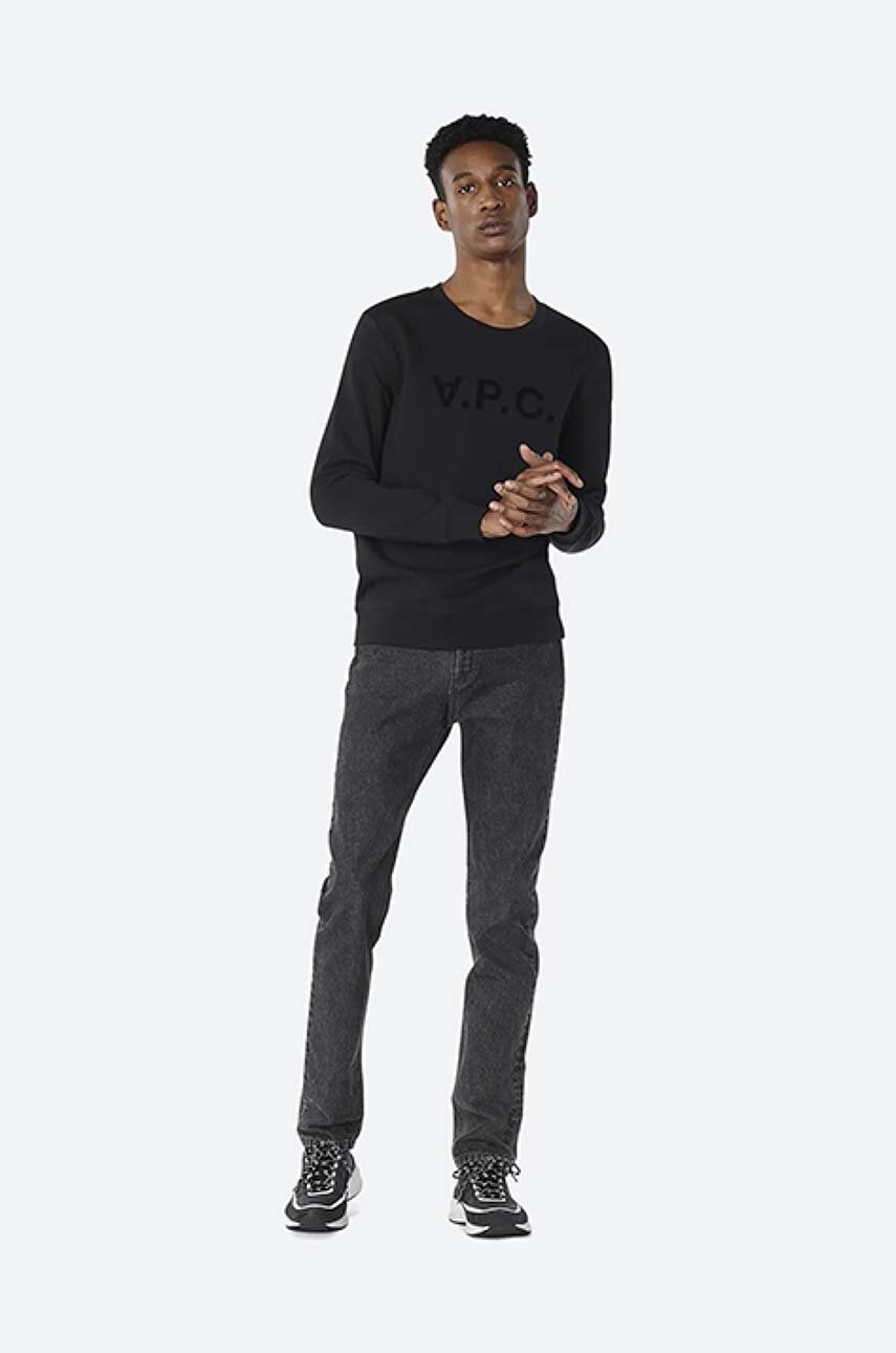 Βαμβακερή μπλούζα A.P.C. Sweat Vpc χρώμα: μαύρο F30 φωτογραφία