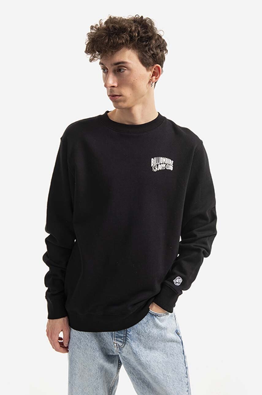 

Памучен суичър Billionaire Boys Club в черно с принт, Черен