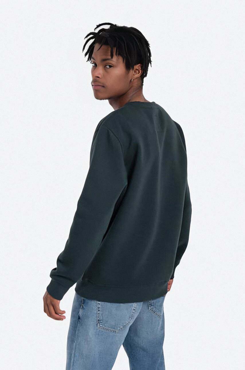 Кофта Alpha Industries Basic 178302 353 чоловіча колір зелений з принтом 