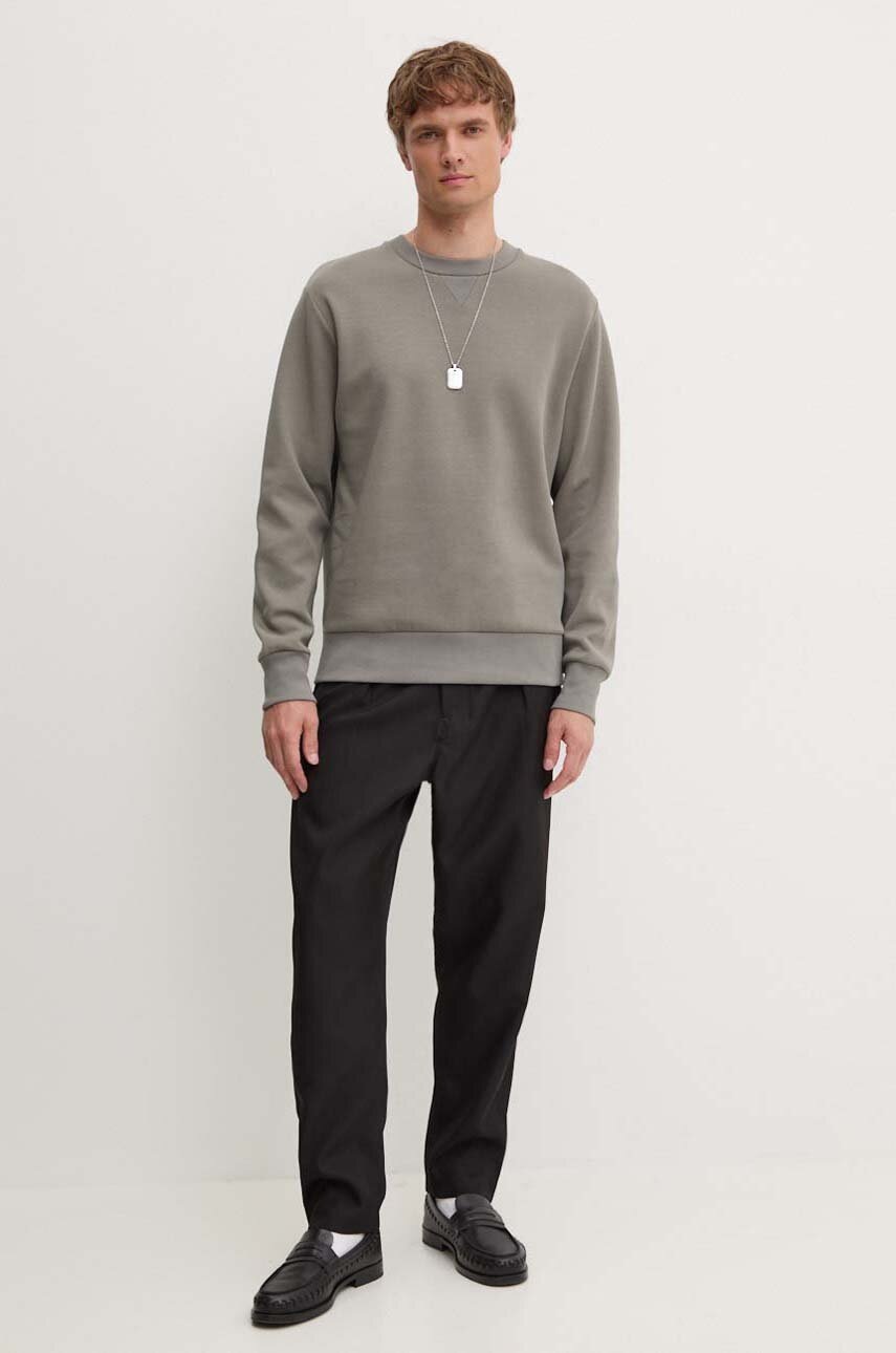 Βαμβακερή μπλούζα A.P.C. Sweat Duck χρώμα: γκρι F3COGAW-M27771 KHAKI φωτογραφία