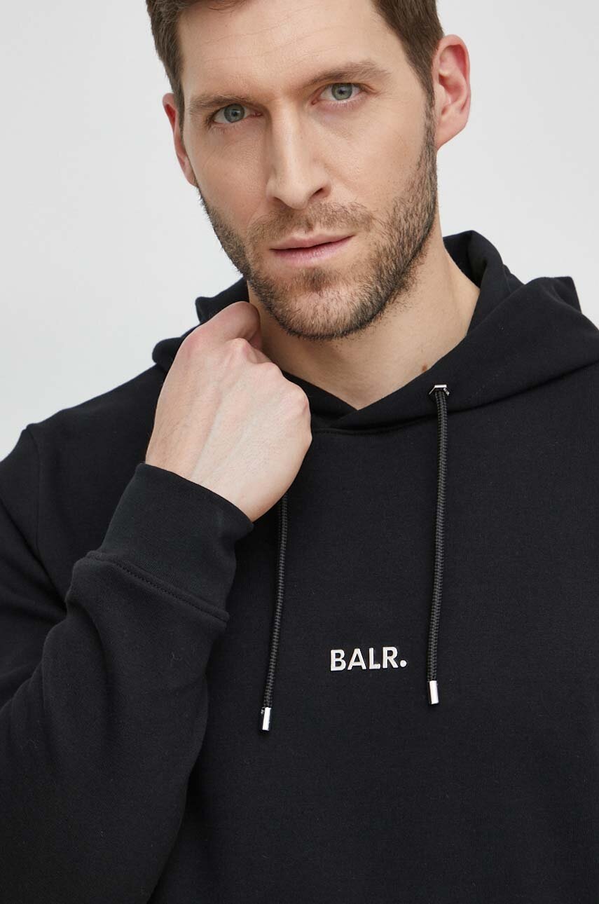 Μπλούζα BALR. Q-Series χρώμα: μαύρο, με κουκούλα B1261 1113 φωτογραφία