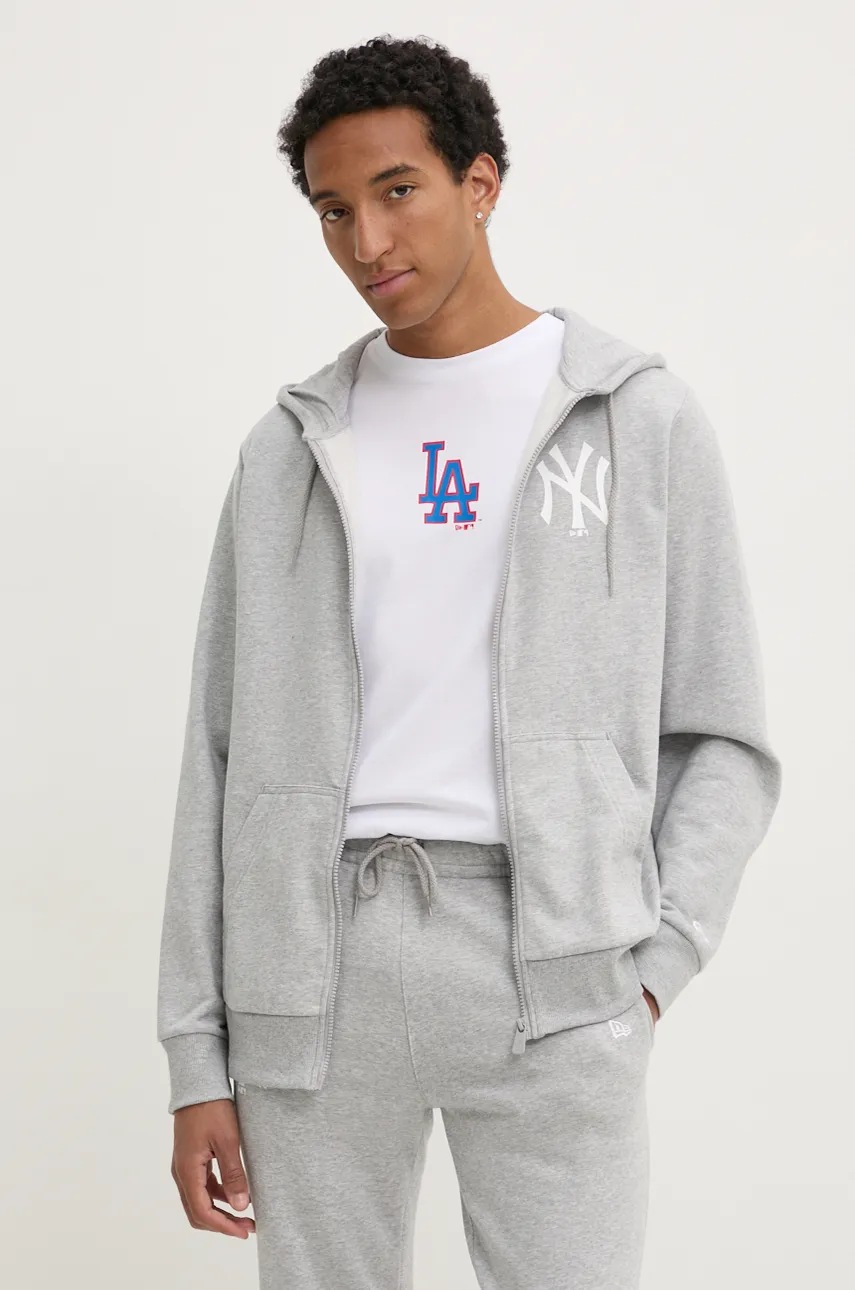

Суичър New Era NEW YORK YANKEES в сиво с качулка с принт 60416720, Сив