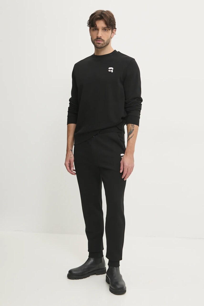Кофта Karl Lagerfeld мужская цвет чёрный с аппликацией 500900.705710 Кофта Karl Lagerfeld мужская цвет чёрный с аппликацией 500900.705710