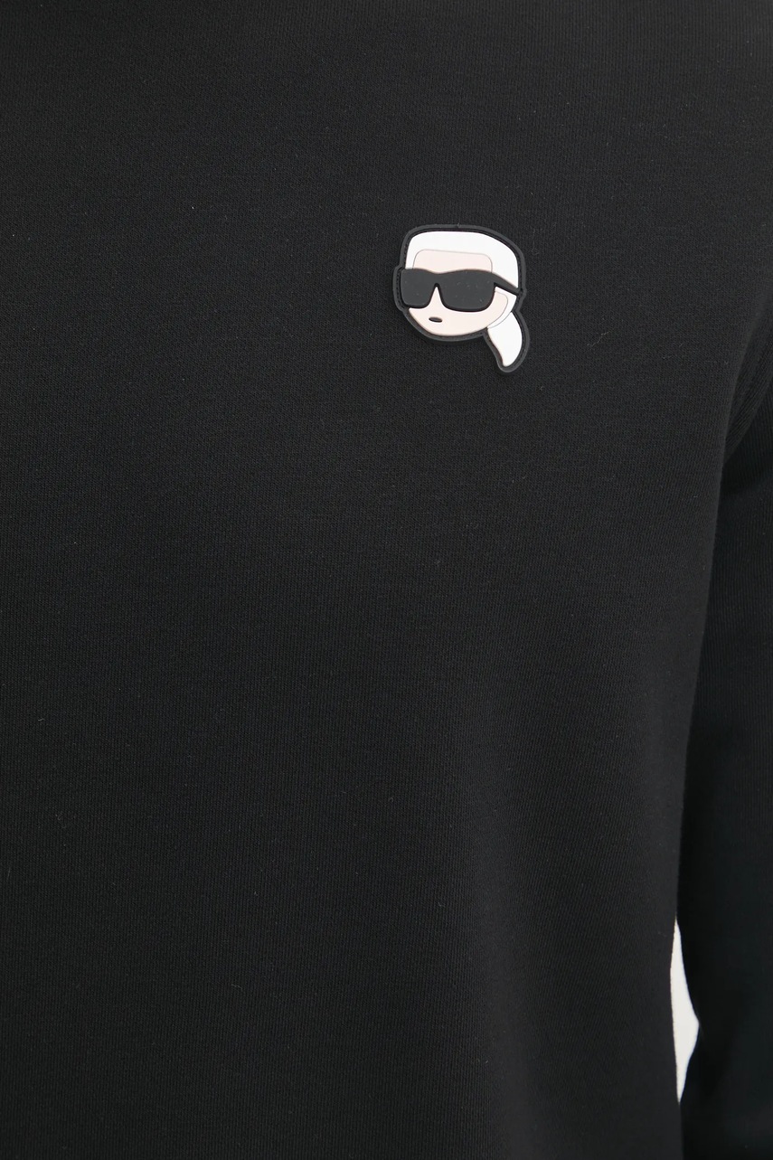 Кофта Karl Lagerfeld чоловіча колір чорний з аплікацією 500900.705710 