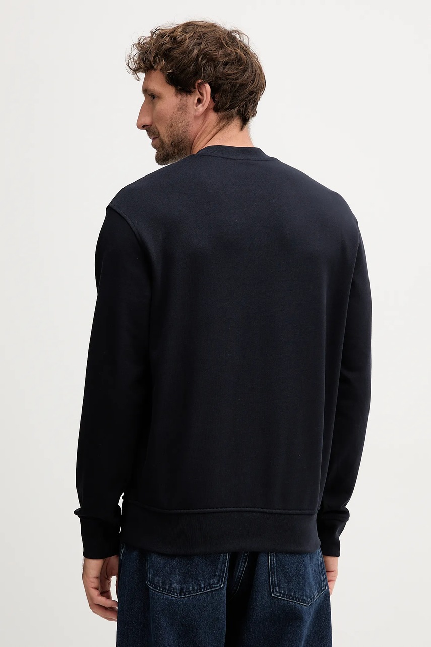 Хлопковая кофта Armani Exchange цвет синий с принтом XM001284 AF20934