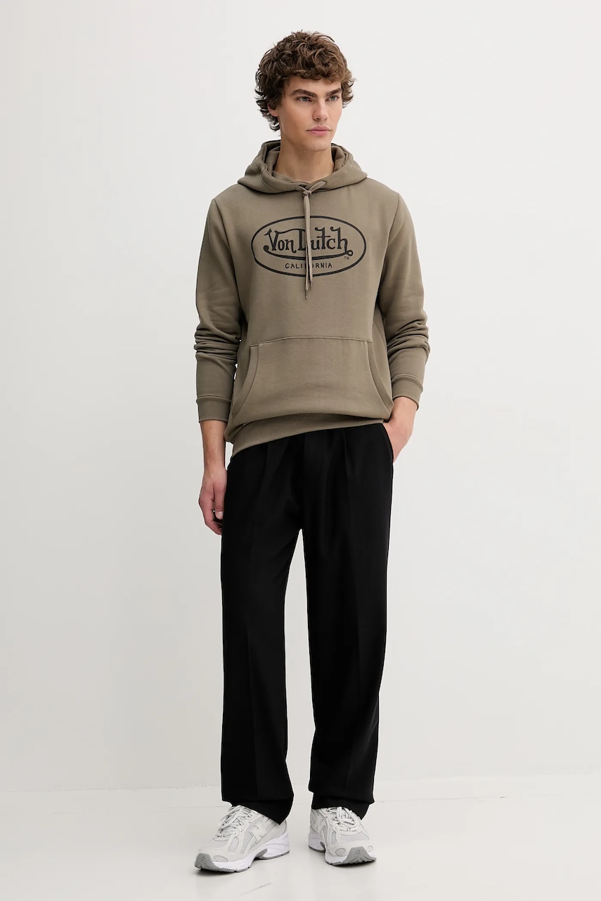 Кофта Von Dutch цвет зелёный с капюшоном узор VD.1.SWZ.BRAND Кофта Von Dutch цвет зелёный с капюшоном узор VD.1.SWZ.BRAND