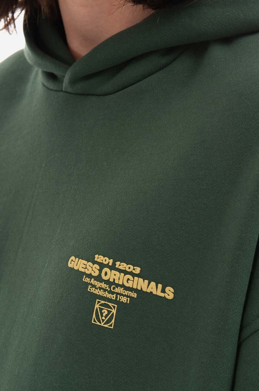 Кофта Guess Originals Go Harper Ls Hoodie колір зелений з капюшоном з принтом M2BQ05.K9YH1-F82E 