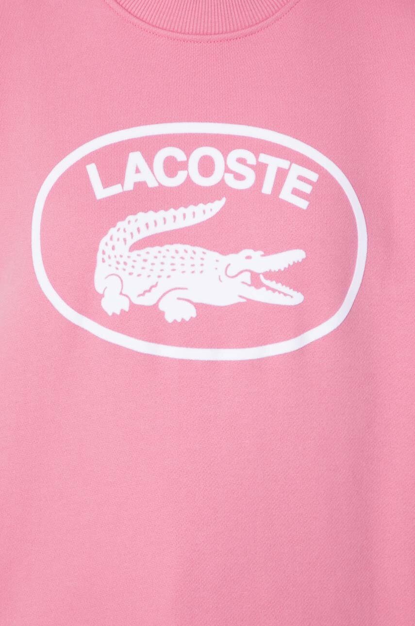 Бавовняна кофта Lacoste колір рожевий з принтом SF0342-2R3 