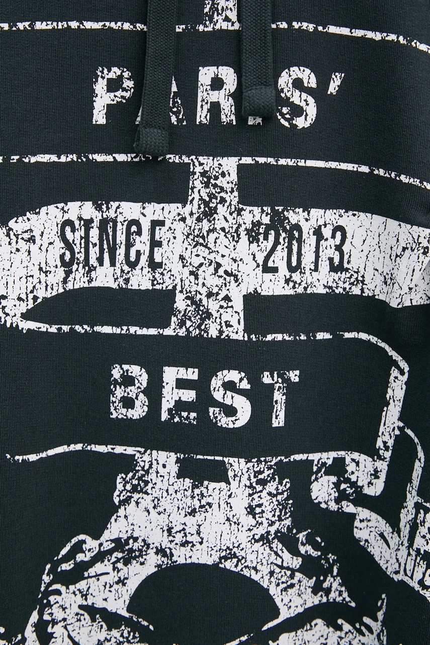 Βαμβακερή μπλούζα Y/Project EVERGREEN PARIS' BEST PINCHED HOODIE χρώμα: μαύρο, με κουκούλα, 204SH002 φωτογραφία