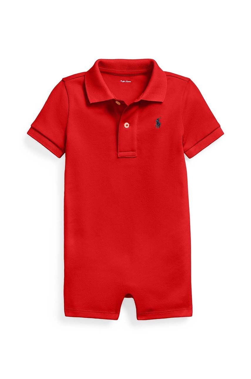 Dětské bavlněné dupačky Polo Ralph Lauren - červená -  100 % Bavlna