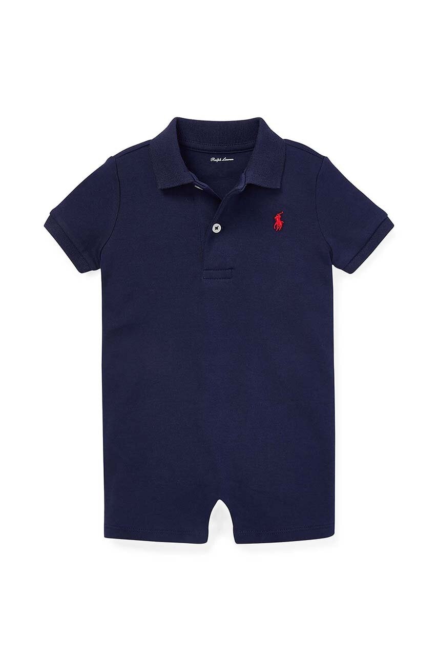 Хлопковый ромпер для младенцев Polo Ralph Lauren Хлопковый ромпер для младенцев Polo Ralph Lauren