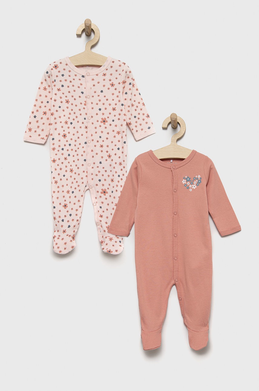 

Name it Бебешки памучни ританки (2 броя), Розов