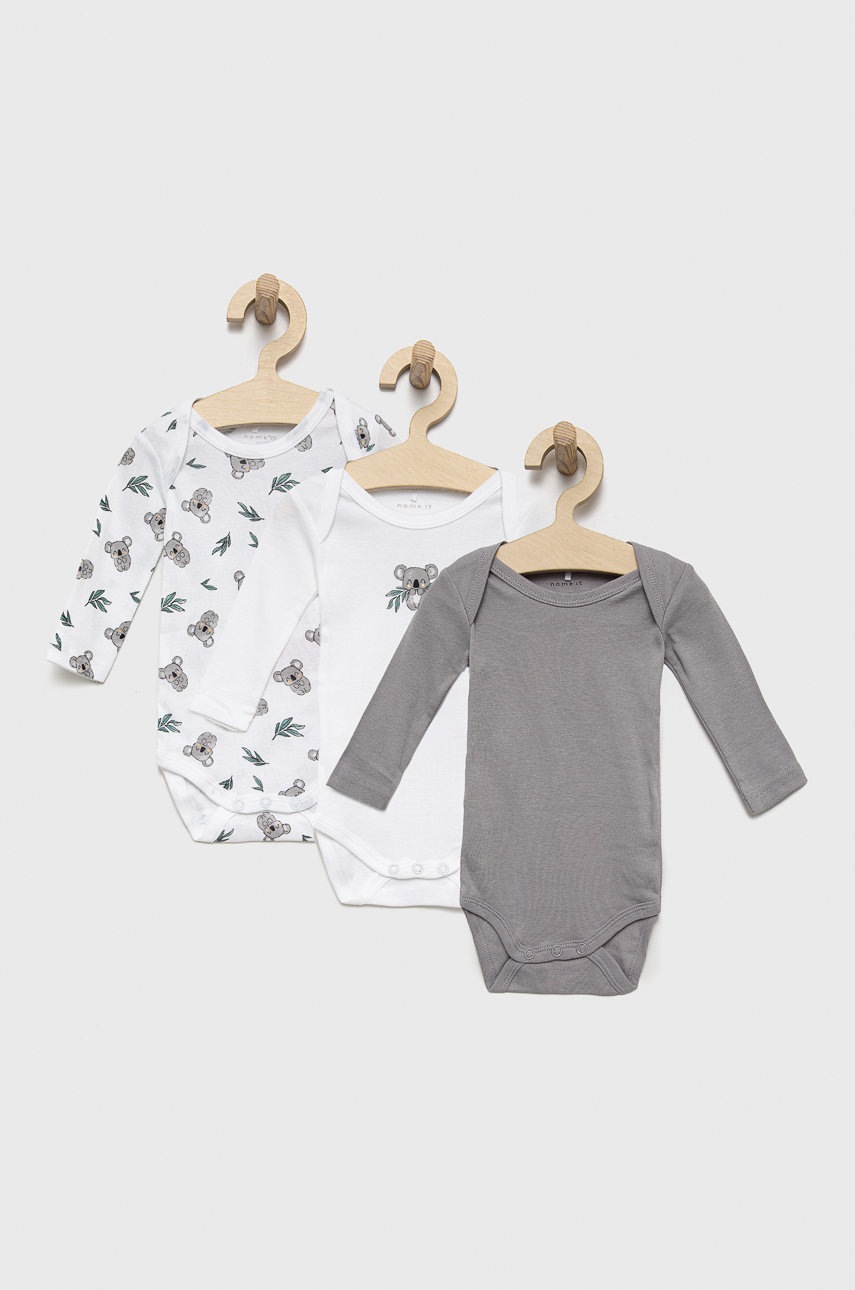 Name it body din bumbac pentru bebelusi (3-pack)