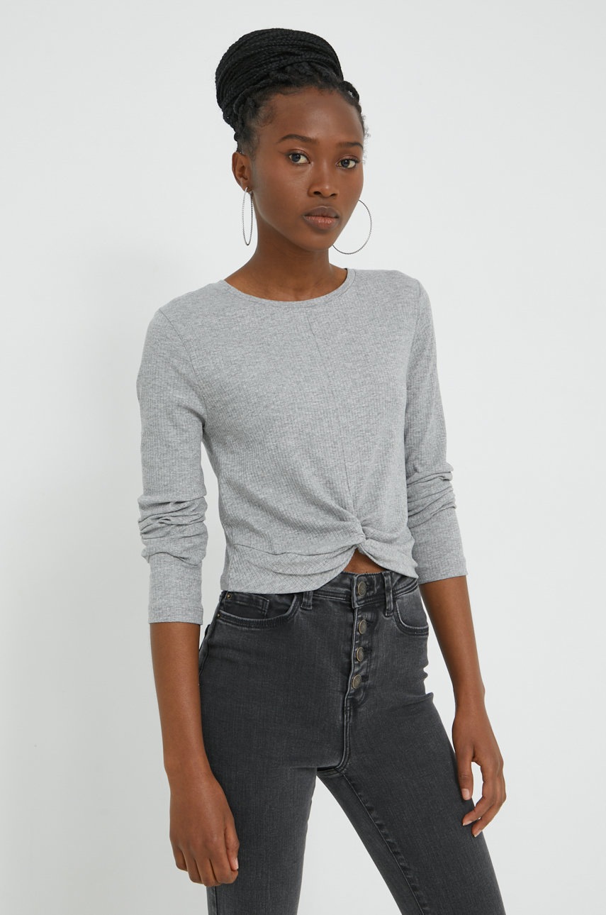 

Блуза с дълги ръкави Noisy May в сиво, Сив