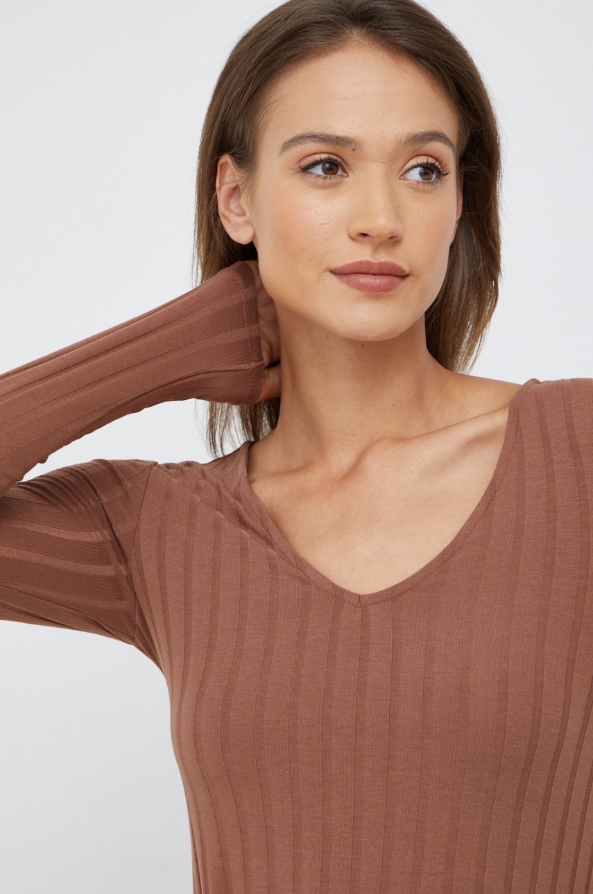 

Блуза с дълги ръкави Vero Moda в кафяво, Кафяв