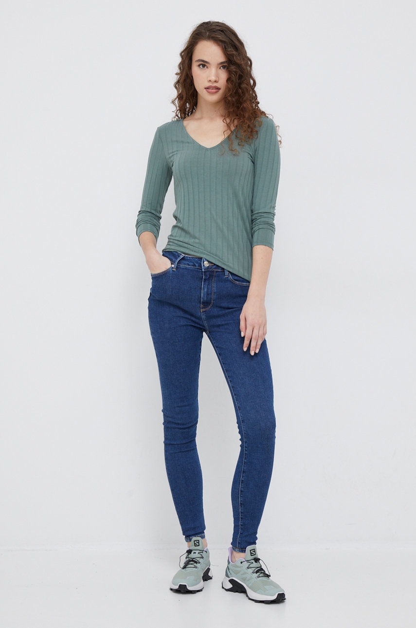 

Лонгслив Vero Moda женский цвет зелёный