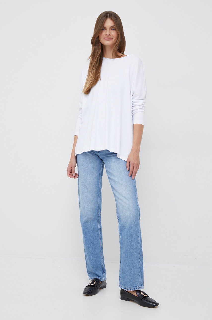 

Хлопковый лонгслив Vero Moda цвет белый