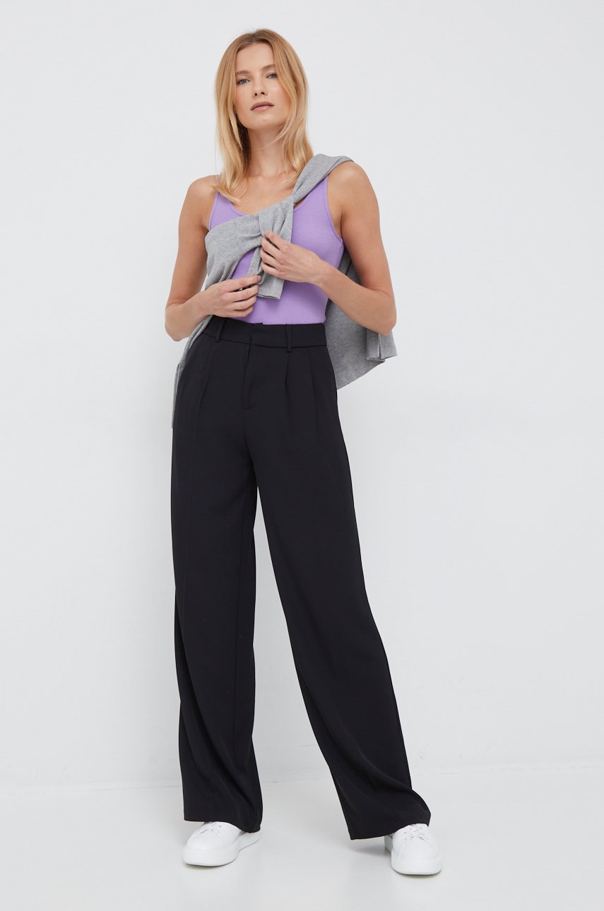 

Хлопковый лонгслив Vero Moda цвет серый