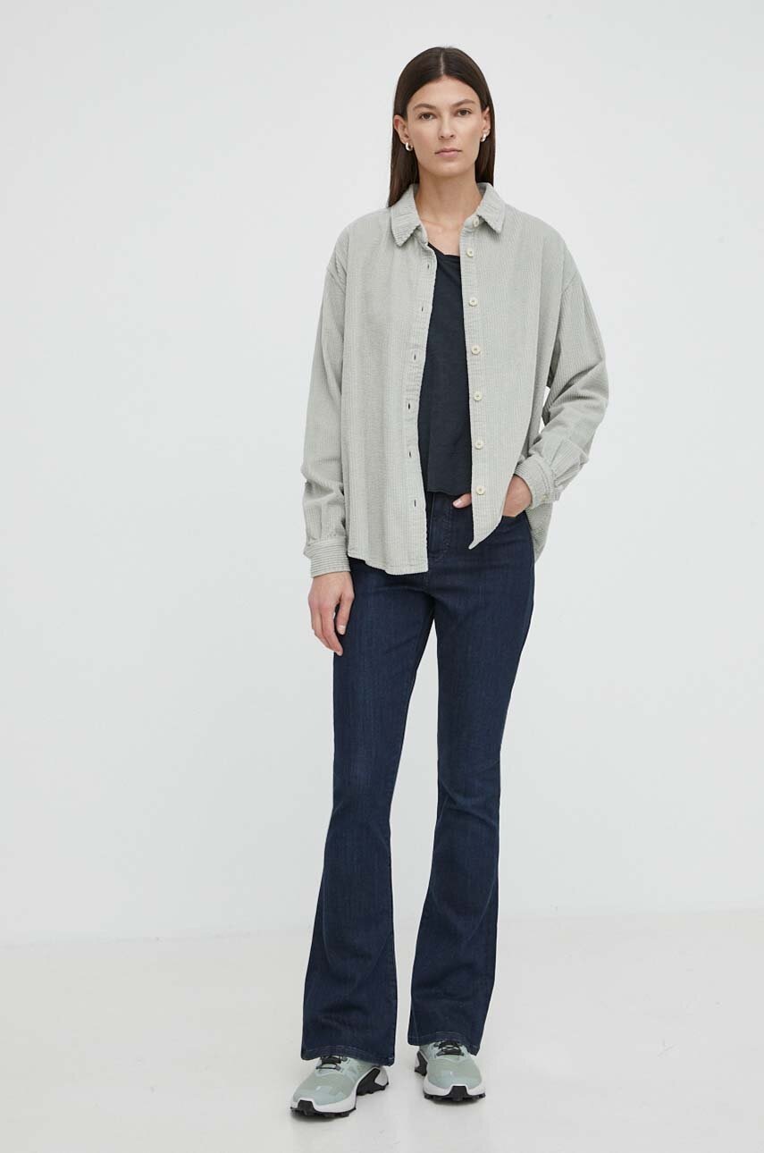 Longsleeve American VintageT-SHIRT ML COL V χρώμα: ναυτικό μπλε JAC52 φωτογραφία