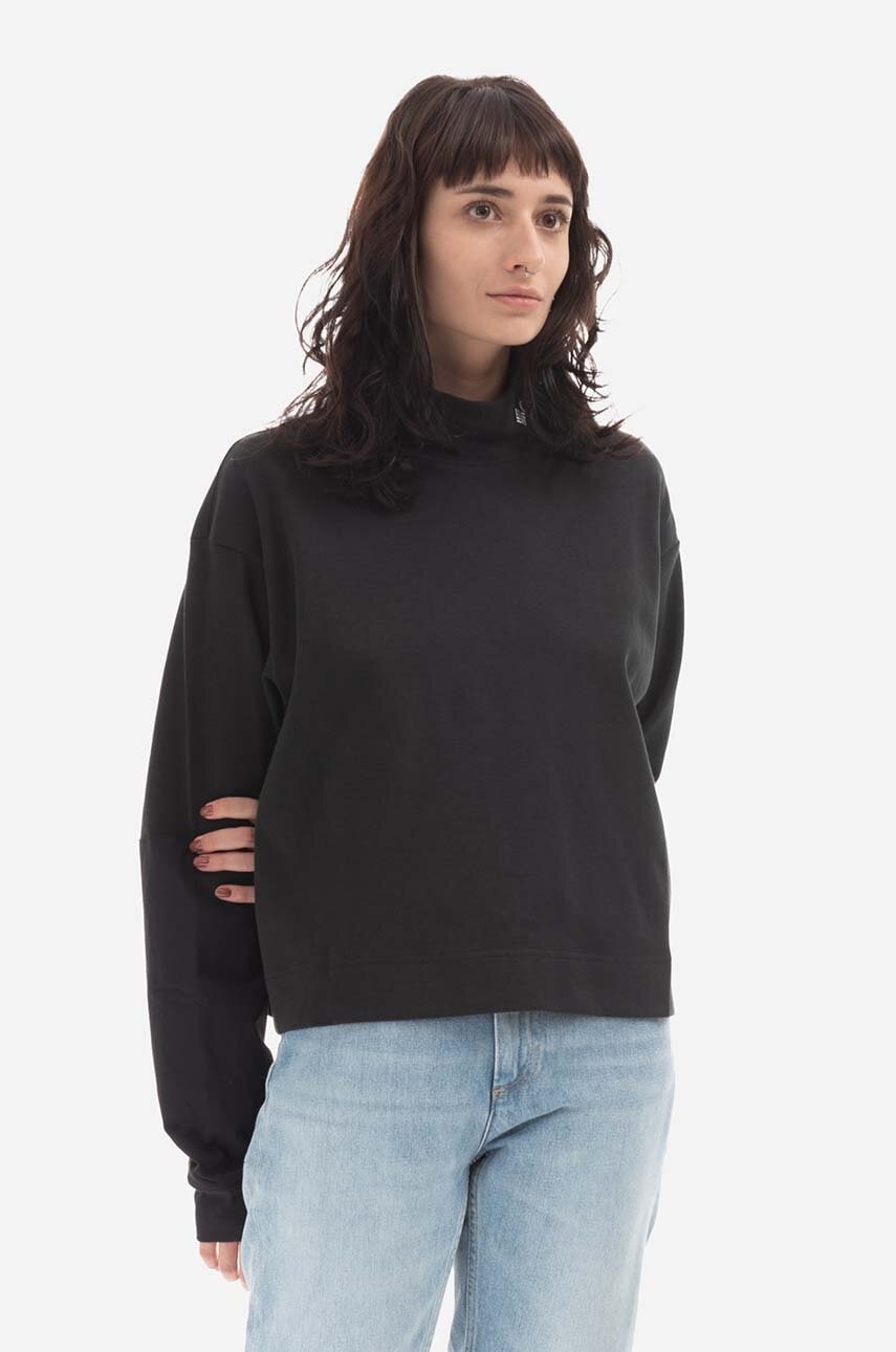 Columbia longsleeve Ballistic Ridge High Neck LS Tee femei, culoarea negru, cu guler 2014571-100