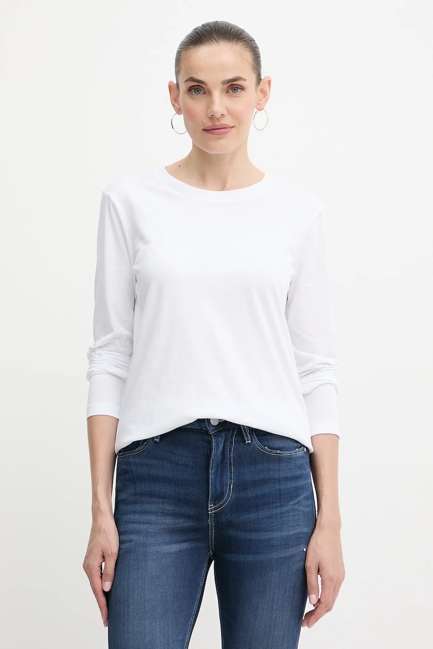 Armani Exchange longsleeve din bumbac culoarea alb, XW001456 AF10356