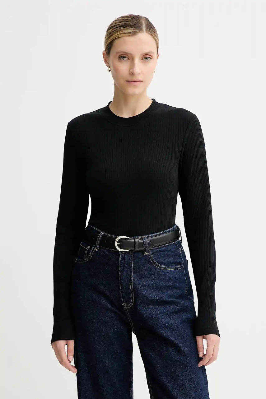 Marc O\'Polo longsleeve culoarea negru, 5000007827