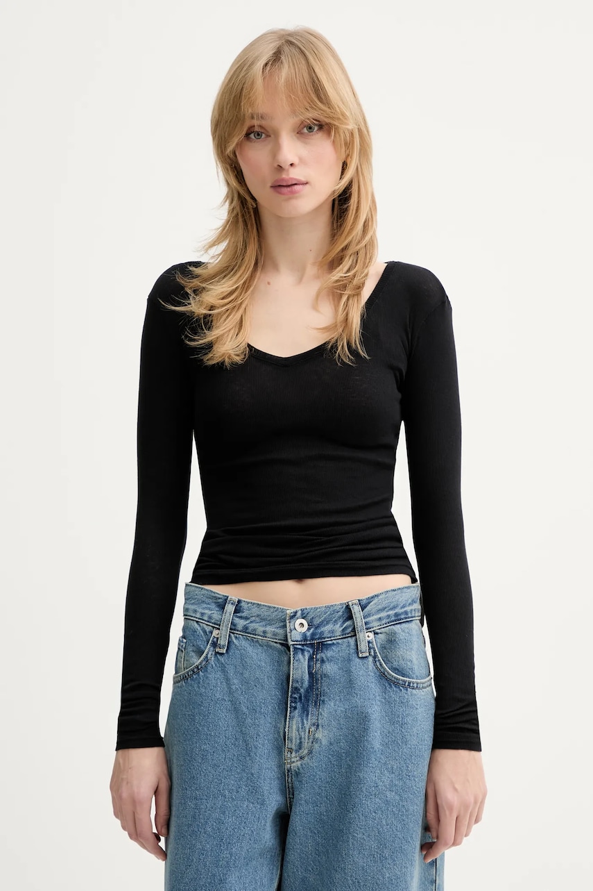 Βαμβακερή μπλούζα με μακριά μανίκια American Vintage