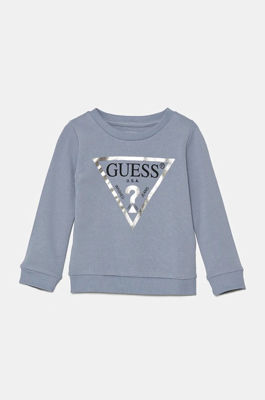Levně Dětská bavlněná mikina Guess s potiskem, K74Q12 KAUG0