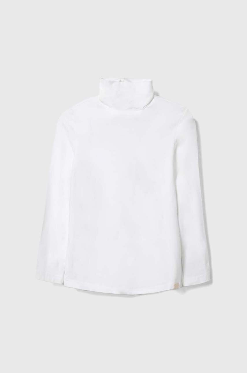 United Colors of Benetton longsleeve copii culoarea alb, neted