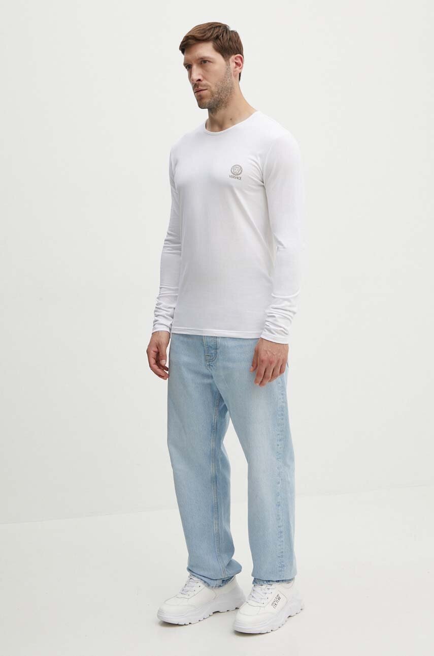 Longsleeve Versace χρώμα: άσπρο φωτογραφία