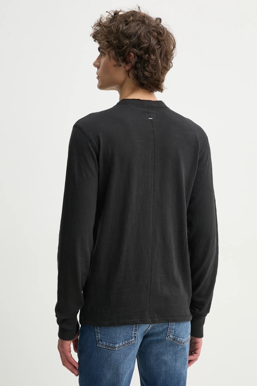 Βαμβακερή μπλούζα με μακριά μανίκια Rag & Bone χρώμα: μαύρο, M000T676G φωτογραφία