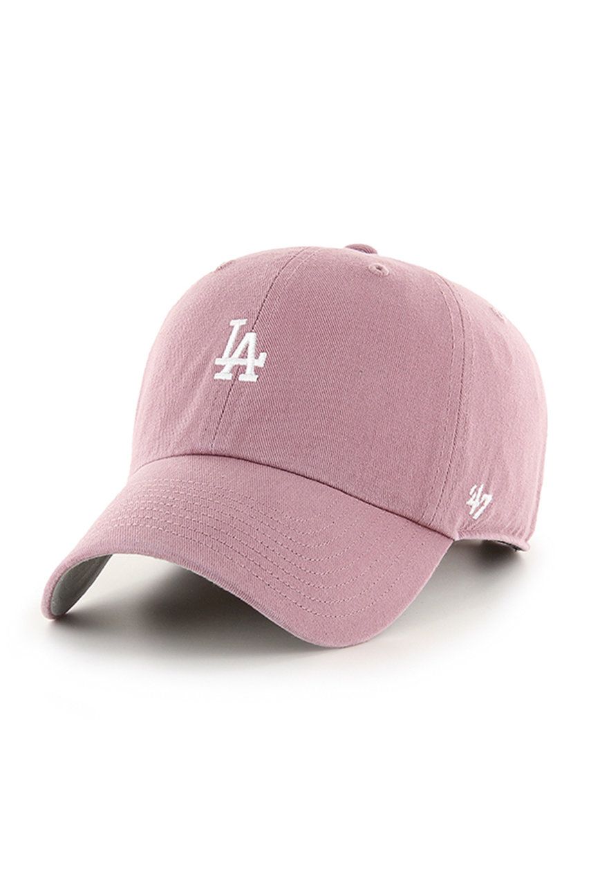 47brand Sapca Mlb Los Angeles Dodgers Culoarea Roz, Cu Imprimeu