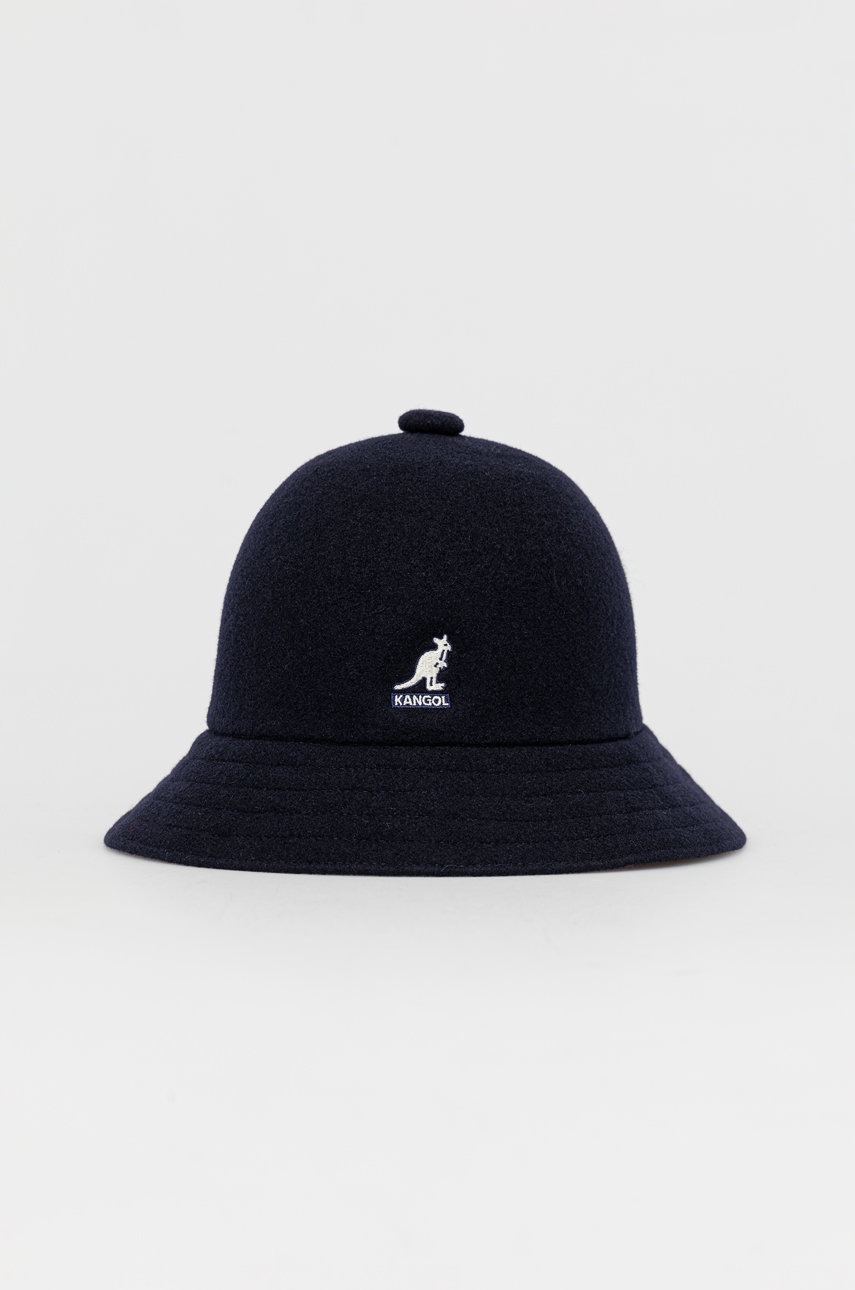 

Вълнена капела Kangol в тъмносиньо от вълна, Тъмносин