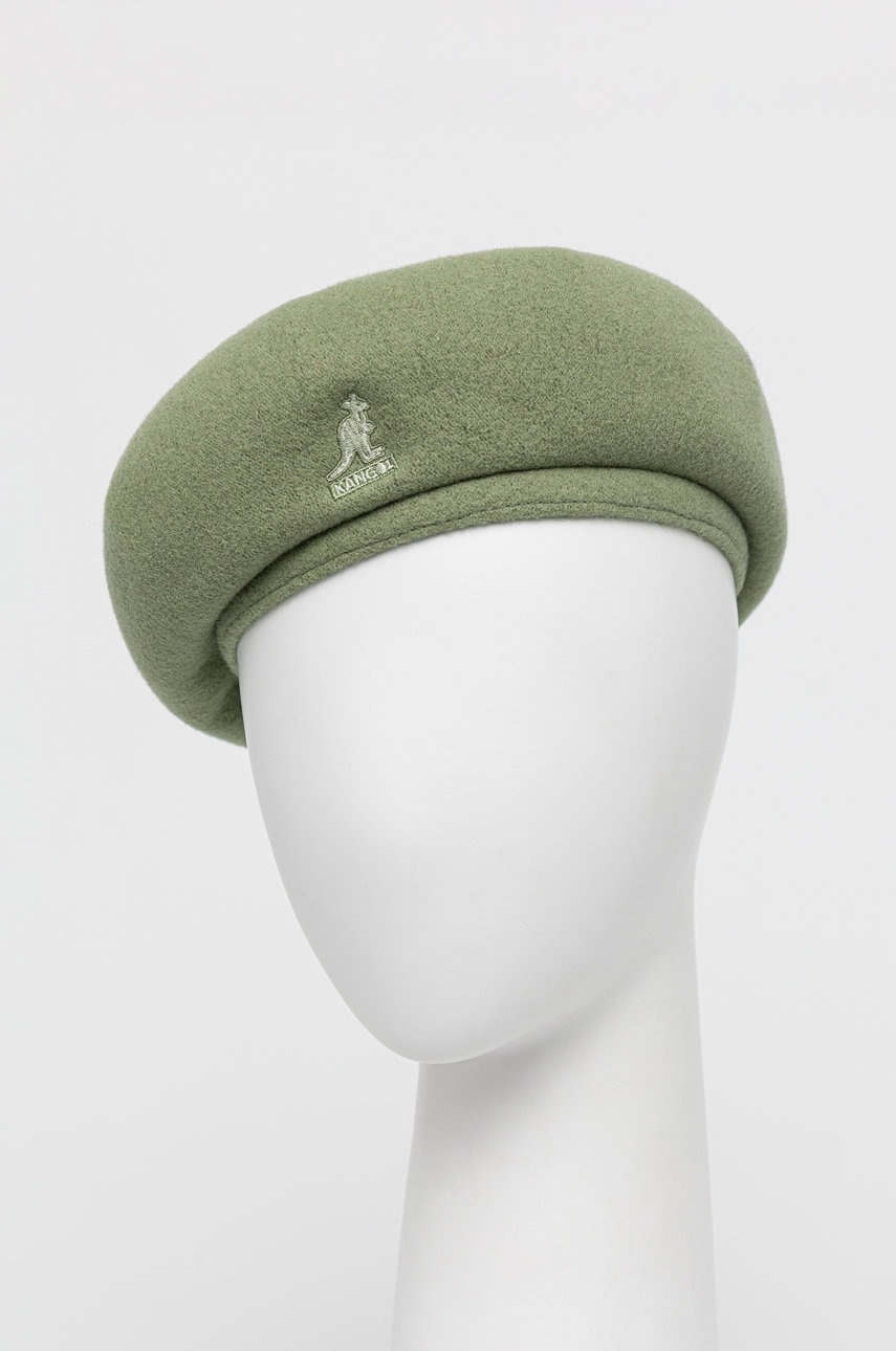 

Вълнена барета Kangol в зелено от вълна, Зелен