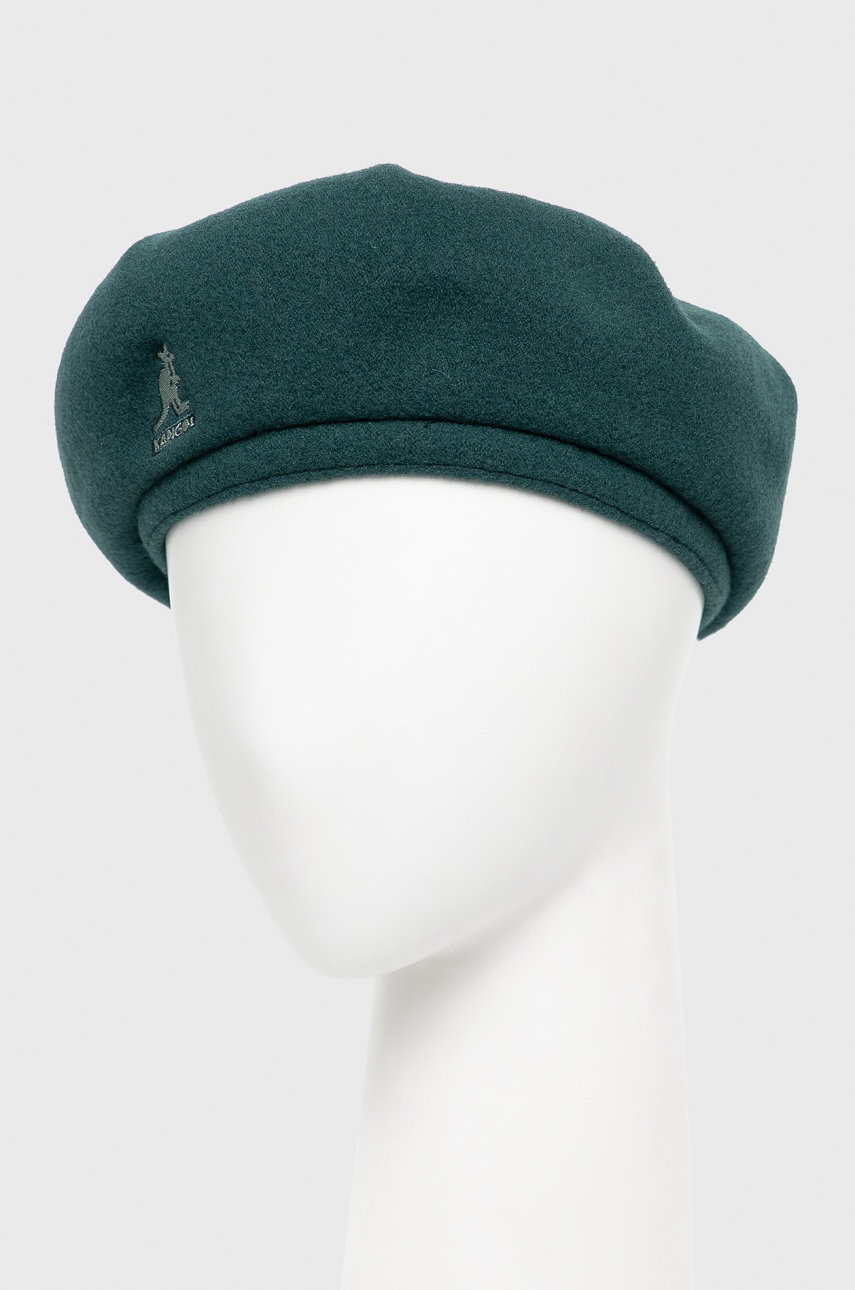

Вовняний берет Kangol колір зелений вовна