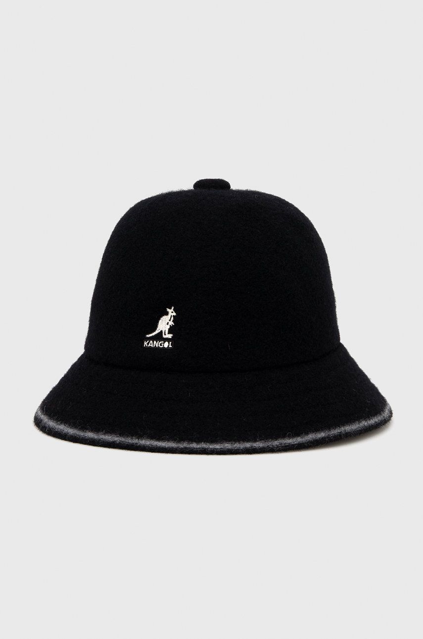 Vlněný klobouk Kangol černá barva, vlněný, K3181ST.BO013-BO013 - černá -  35% Modacryl