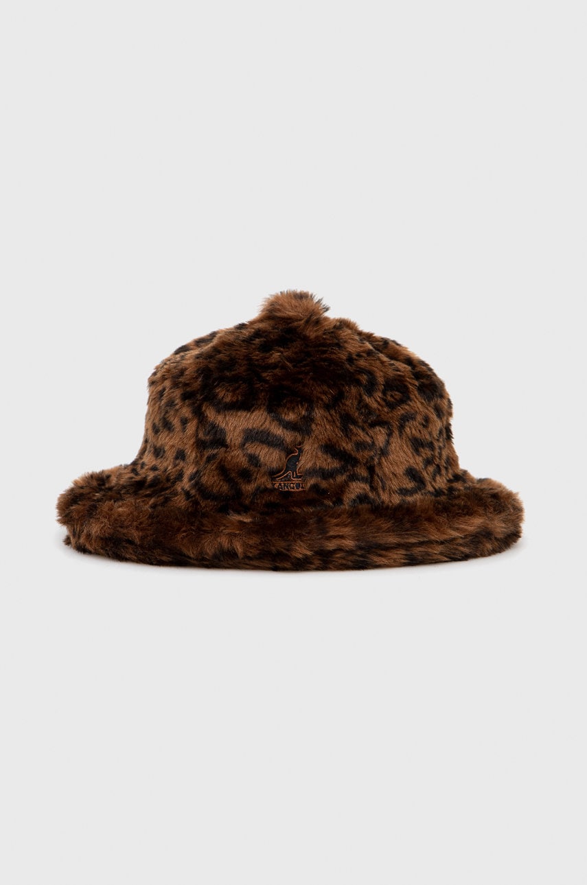 Klobouk Kangol hnědá barva - hnědá -  Podšívka: 100% Polyester Hlavní materiál: 51% Akryl